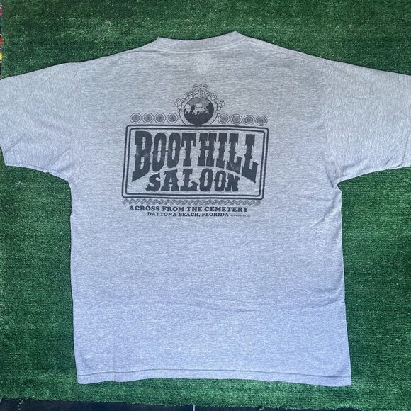 Vintage 90s Boot Hill Saloon Shirt Punk Biker Motorcycle Tee - Picture 1 of 7